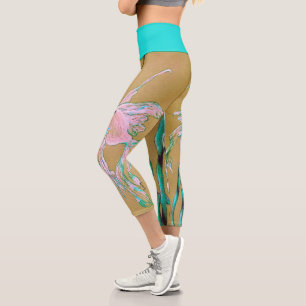 Tropischer Fantail-Fisch Aquarell Capri-Leggings Capri Leggings