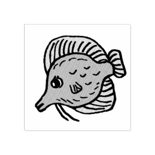 Tropischer Fisch aus dem Ozean Gummistempel