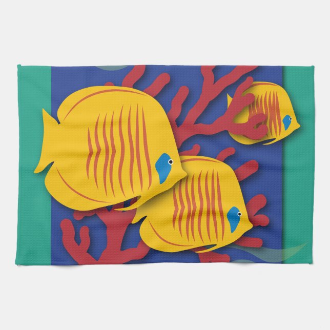 Tropischer Fisch Geschirrtuch (Horizontal)