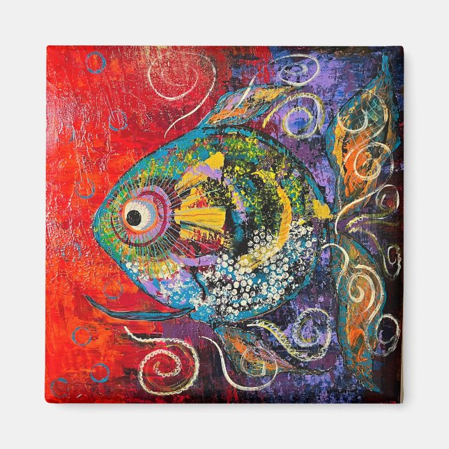 tropischer Fisch-Magnet Magnet (Vorne)