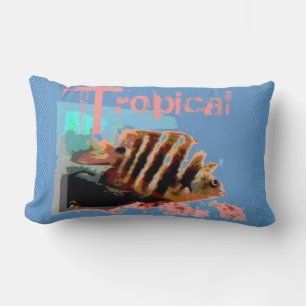 Tropischer Fisch Rosa Töne Kissen