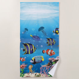 Tropischer Fisch Strandtuch