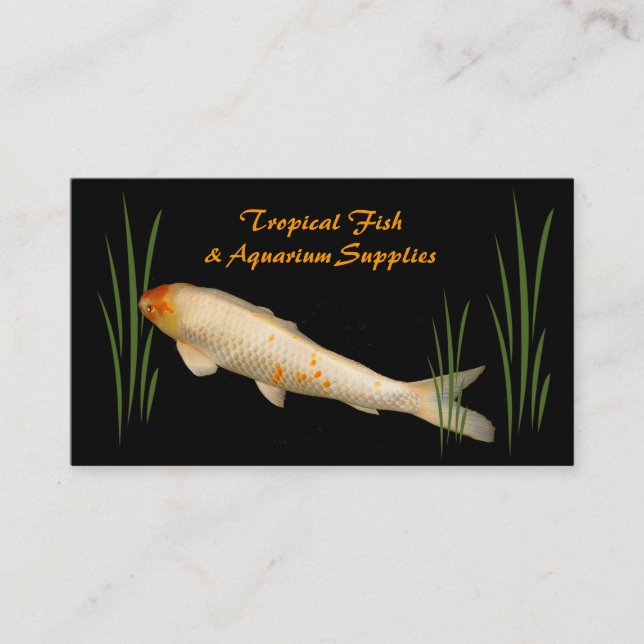 Tropischer Fisch und Aquarium Visitenkarte (Vorderseite)