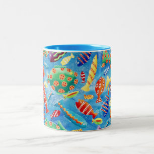 Tropischer Fisch Zweifarbige Tasse