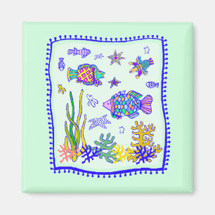 Tropischer Fischbestand Magnet
