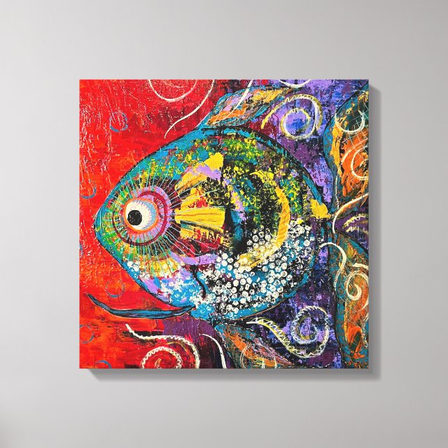 Tropischer Fischdruck Leinwanddruck (Vorderseite)