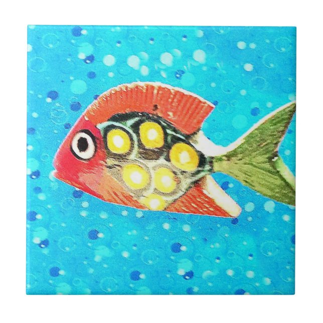 Tropischer Fischkeil Fliese (Vorderseite)