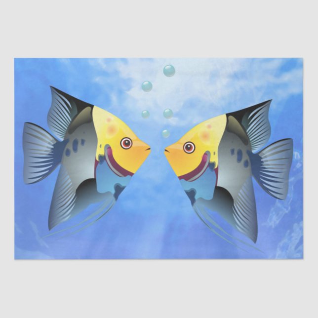 Tropischer Fischteppich Seidenpapier (Vorderseite)