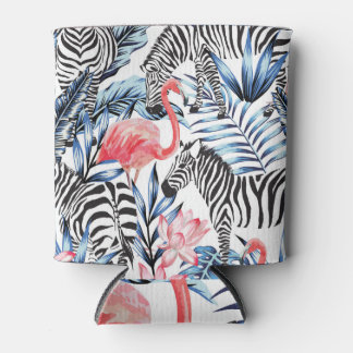 Tropischer Flair: Flamingo Zebra Paradise Dosenkühler