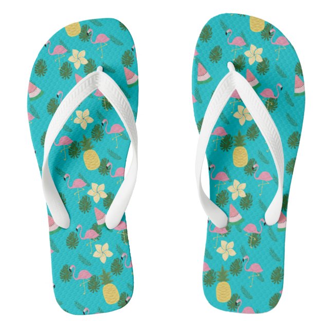Tropischer Flamingo Flip Flops (Fußbett)