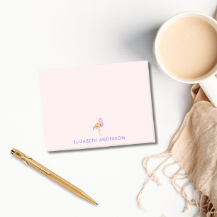 Tropischer Flamingo Helle Neon Personalisiert Post-it Klebezettel