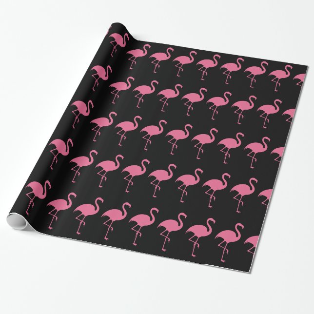 Tropischer Flamingo modisch Geschenkpapier (Ungerollt)