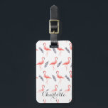Tropischer Flamingo-personalisierter Gepäckumbau Gepäckanhänger<br><div class="desc">Ein niedlicher Gepäckumbau machen es einfacher,  Ihre Tasche zu beschmutzen! Dieses ist besonders für elegante Mädchen konzipiert.</div>