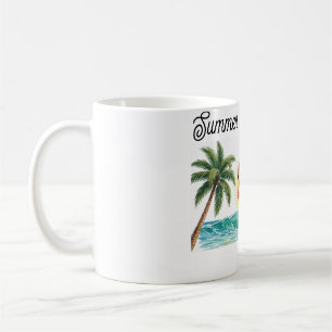 Tropischer Flamingo-Strand-Sonnenuntergang - Somme Kaffeetasse
