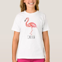 Tropischer Flamingo und Name des Mädchens