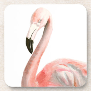 Tropischer Flamingo-Vogel Getränkeuntersetzer