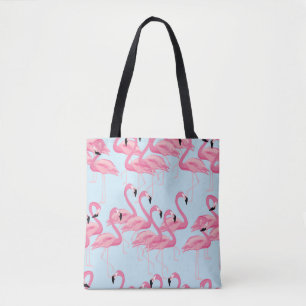Tropischer Flamingo-Vogel mit nahtlosem Muster-Hin Tasche