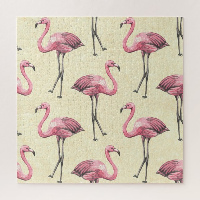 Tropischer Flamingo: Wasserfarben-Wallpaper-Vergnü (Vertikal)