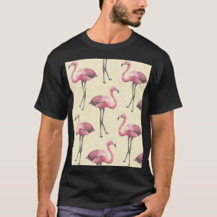 Tropischer Flamingo: Watercolor Tapete Delight. T-Shirt
