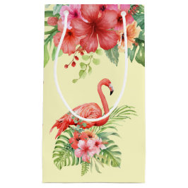 Tropischer Flamingos-Hibiskus Kleine Geschenktüte