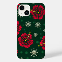 Tropischer floraler Hibiskus Snowflakes Weihnachte