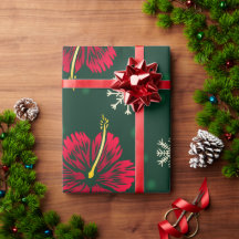 Tropischer floraler Hibiskus Snowflakes Weihnachte