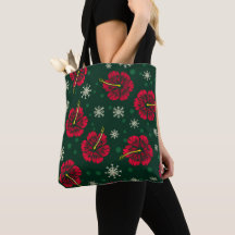 Tropischer floraler Hibiskus Snowflakes Weihnachte