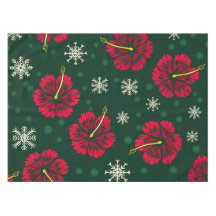 Tropischer floraler Hibiskus Snowflakes Weihnachte