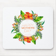 Tropischer floraler Muttertag | Mousepad