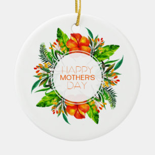 Tropischer floraler Muttertag   Ornament