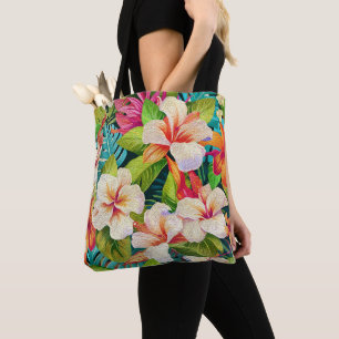 Tropischer floraler Ölmalstil Tasche