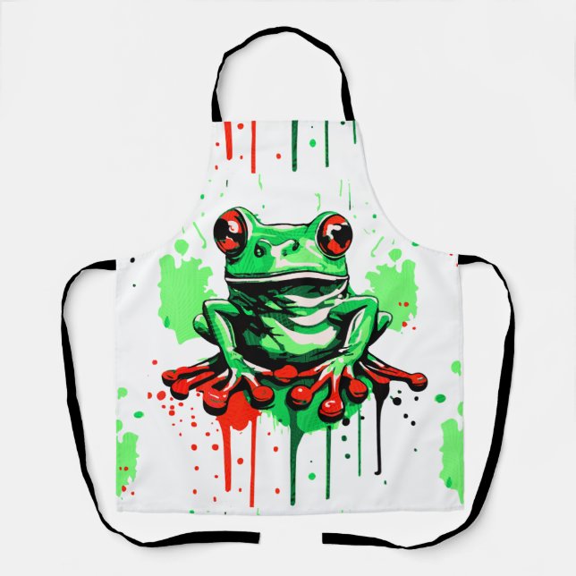 Tropischer Frosch Schürze - Schürze des Froschprin (Vorderseite)