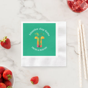 Tropischer Fruchtsmoothie-Shop Saftbar Serviette