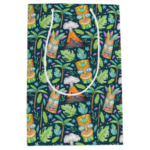 Tropischer Fun Jungle Tiki Vulkan Mittlere Geschenktüte