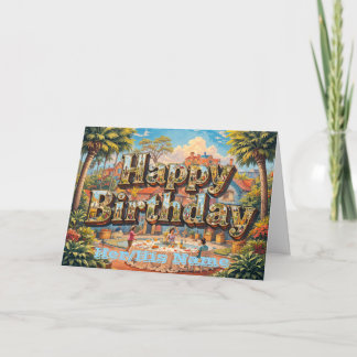 Tropischer Garten Alles Gute zum Geburtstag Karte