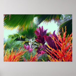 Tropischer Garten im Paradies Print Poster