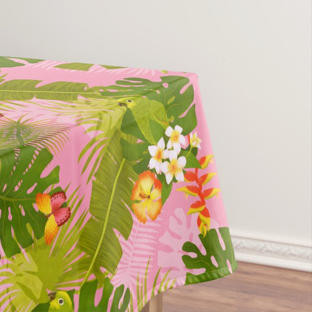 Tropischer Garten Pink Tischdecke (Beispiel)