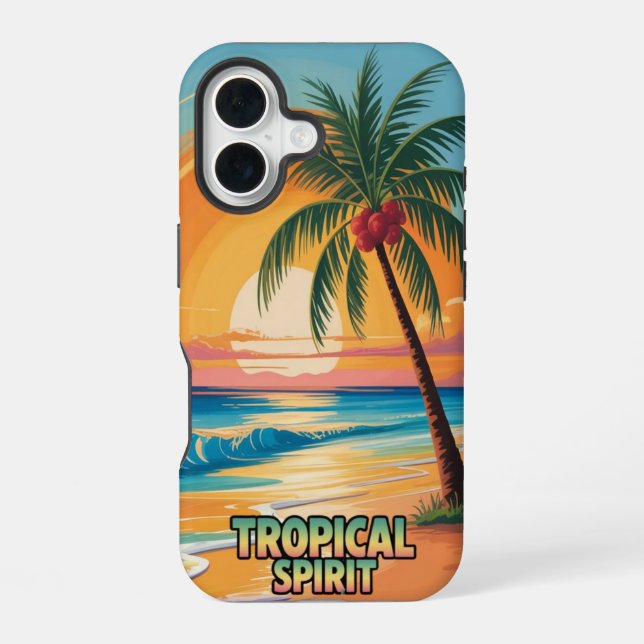Tropischer Geist iPhone 16 Hülle (Rückseite)