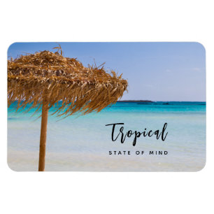 Tropischer Geisteszustand Tropisches Strandfoto Magnet