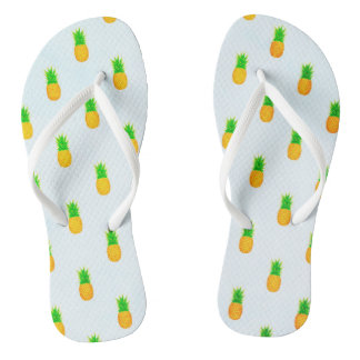 Tropischer Gelber Ananas Druck Strand Flip Flops