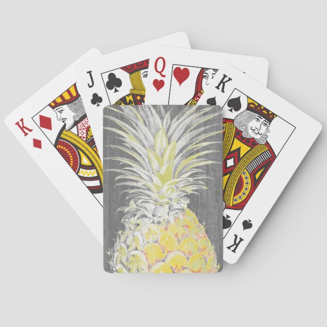Tropischer Gelbpinneapfel Spielkarten (Rückseite)