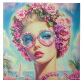 Tropischer Glamour Queen Fliese