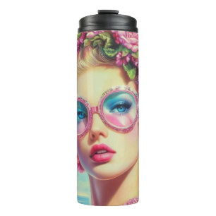 Tropischer Glamour Queen Thermosbecher