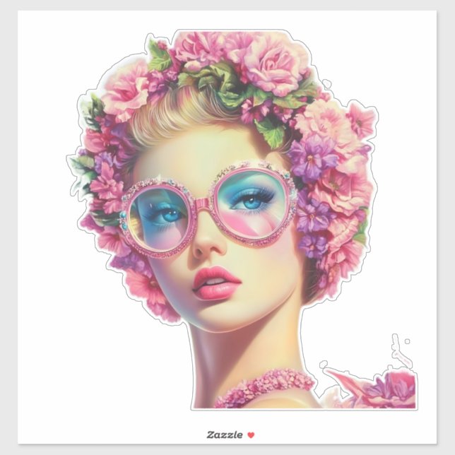 Tropischer Glamour-Sticker Aufkleber (Blatt)