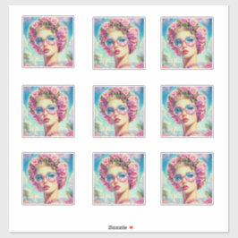 Tropischer Glamour-Sticker Aufkleber