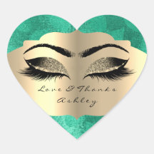 Tropischer Glitzer Gold Lash Eyes Liebe & Danke Gr