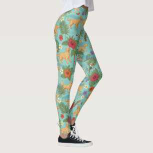 Tropischer Golden Retriever Strand Vibes Leggings