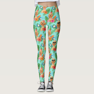 Tropischer Goldendoodle Strand-Vibes Leggings
