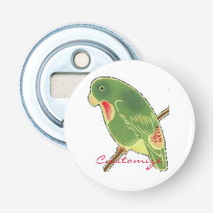 Tropischer grüner Parakeet Thunder_Cove Flaschenöffner