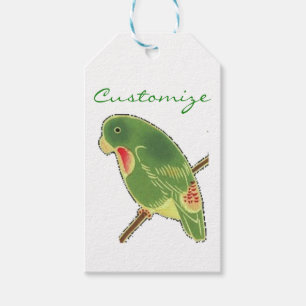 Tropischer grüner Parakeet Thunder_Cove Geschenkanhänger